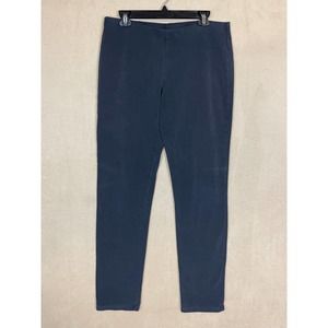 Eileen Fisher Pull On Pants Womens M Black Elastic Waist Mid Rise Regular Fit‎